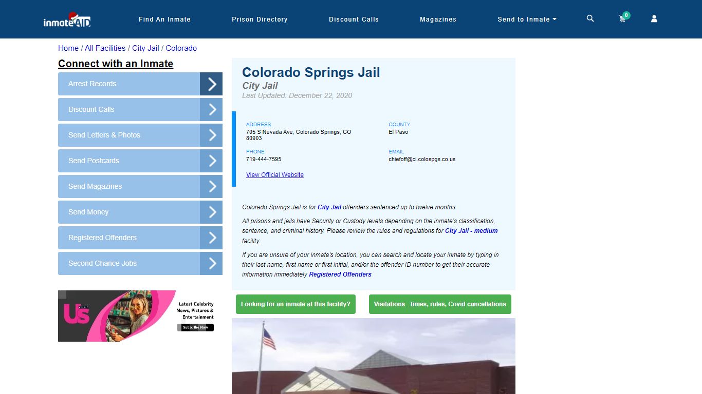 Colorado Springs Jail | Inmate Locator
